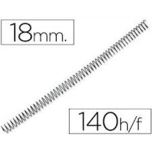 ESPIRAL METALICA 18MM NEGRO PASO 5:1 | 100 UNIDADES | (ESSELTE, S,A,)