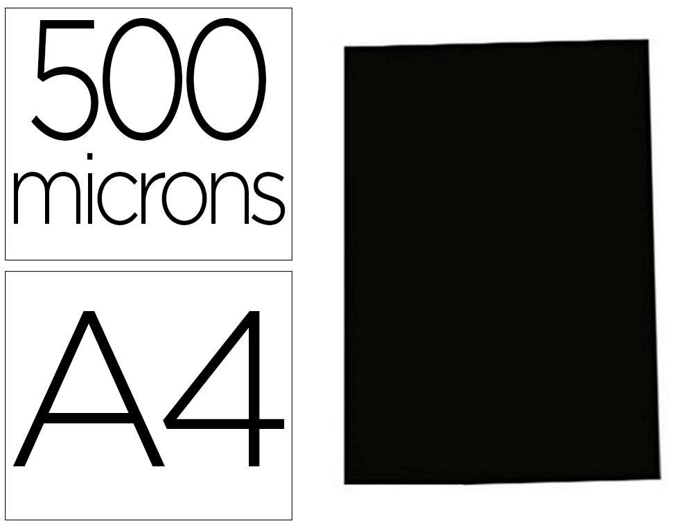 PORTADA ENCUADERNAR PP A4 500 MICRAS NEGRO P/100 | 100 UNIDADES | (ESSELTE, S,A,)