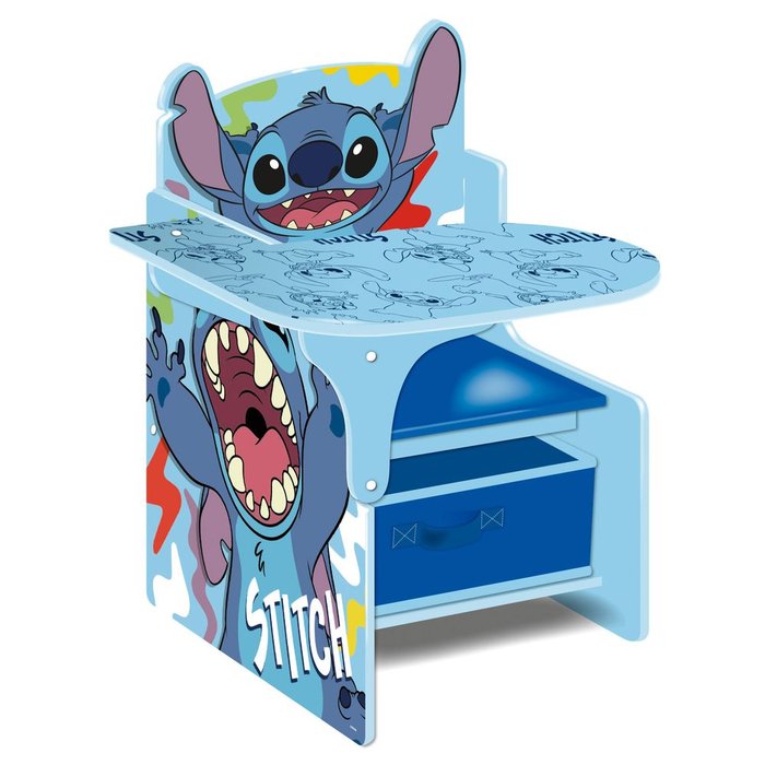 Silla pupitre madera con cajón de almacenamiento Stitch ARDITEX