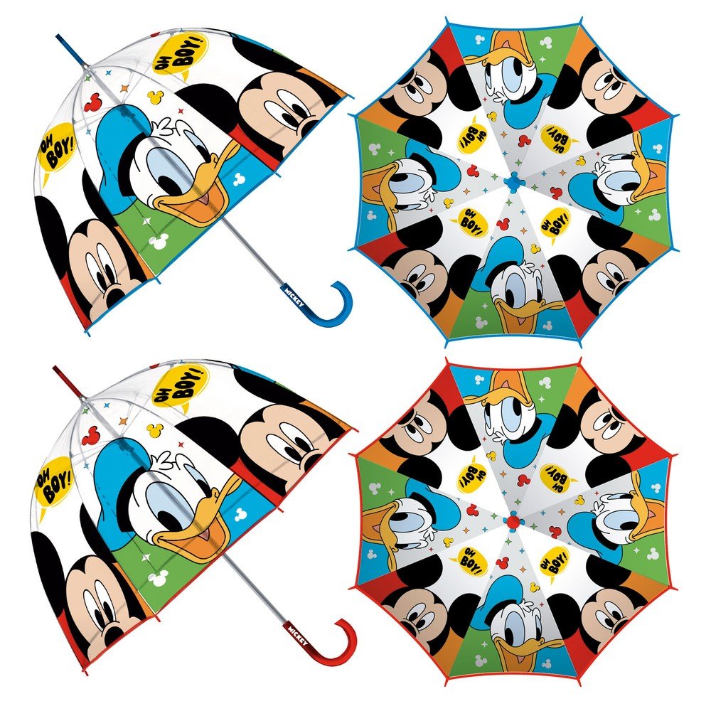 PARAGUAS INFANTIL TRANSP, BURBUJA MICKEY 2MOD SURT 48/8 | ARDITEX | 1 UNIDAD | 8430957173779 Imagen principal del producto