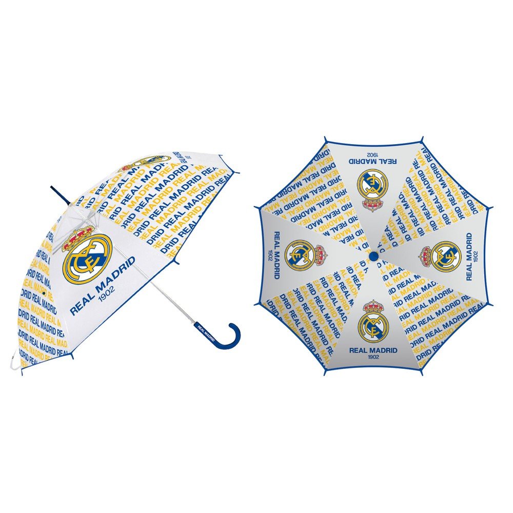 PARAGUAS INFANTIL TRANSPARENTE REAL MADRID 46/8 | ARDITEX | 1 UNIDAD | 8430957174875