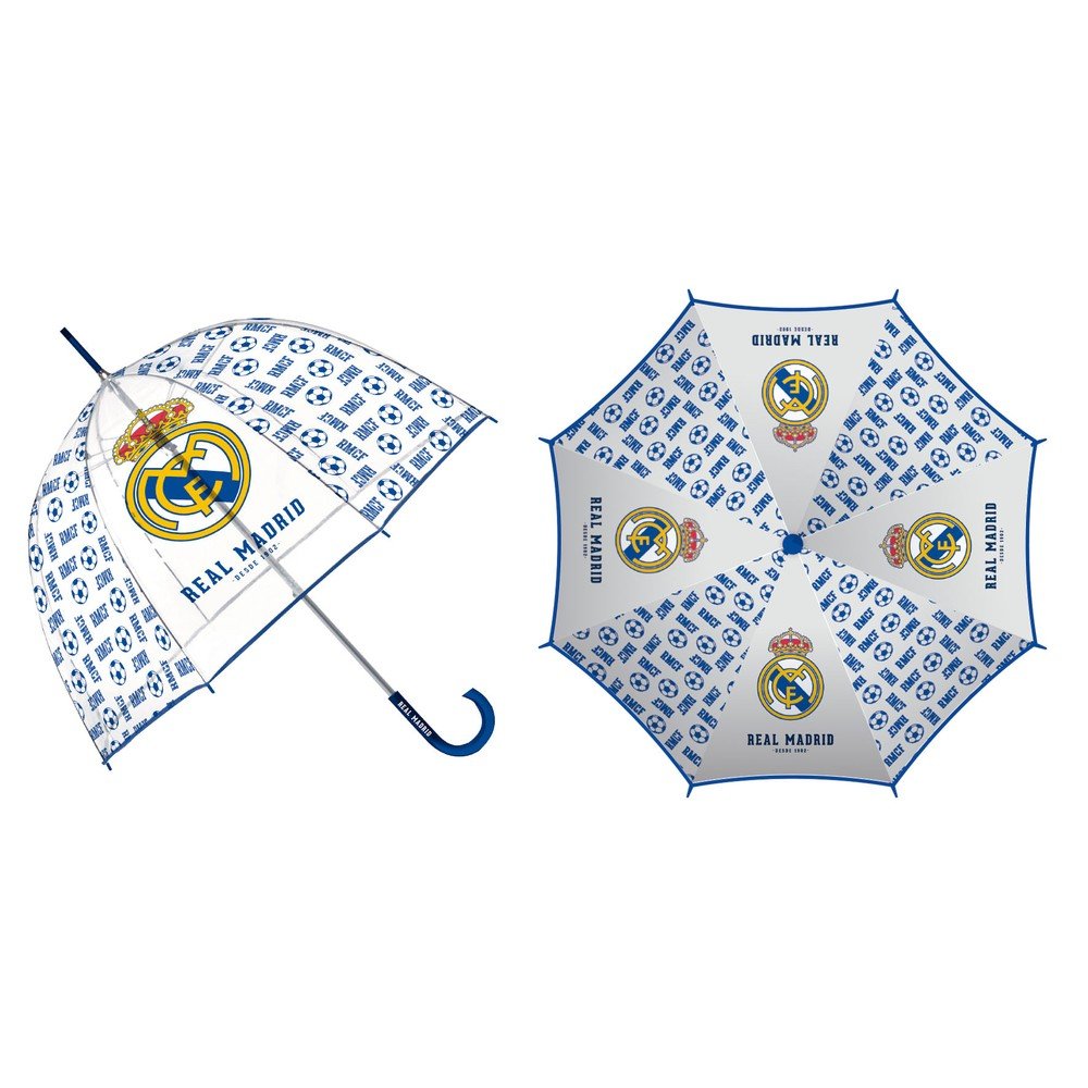 PARAGUAS INFANTIL TRANSP, BURBUJA REAL MADRID 48/8 | ARDITEX | 1 UNIDAD | 8430957174899