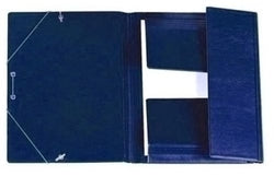 Carpeta plástica con gomas azul IBERPLAS para folios