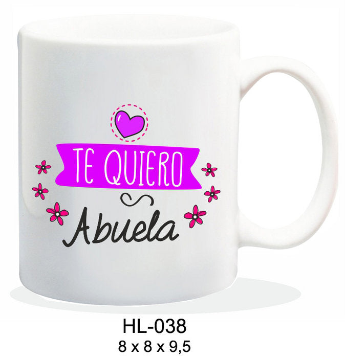 TAZA CERAMICA 237ML MENSAJE TE QUIERO ABUELA | ROYMART | 1 UNIDAD | 8431234147629 Imagen principal del producto