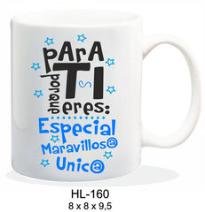 TAZA CERAMICA 237ML MENSAJE PARA TI PORQUE ERES ESPECIAL | ROYMART | 1 UNIDAD | 8431234147940