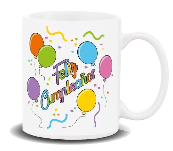 TAZA FELIZ CUMPLEAÑOS | ROYMART | 1 UNIDAD | 8431234160055 Imagen principal del producto