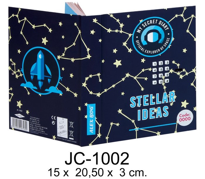 Diario con Clave Electronica Stellar Ideas Galaxy