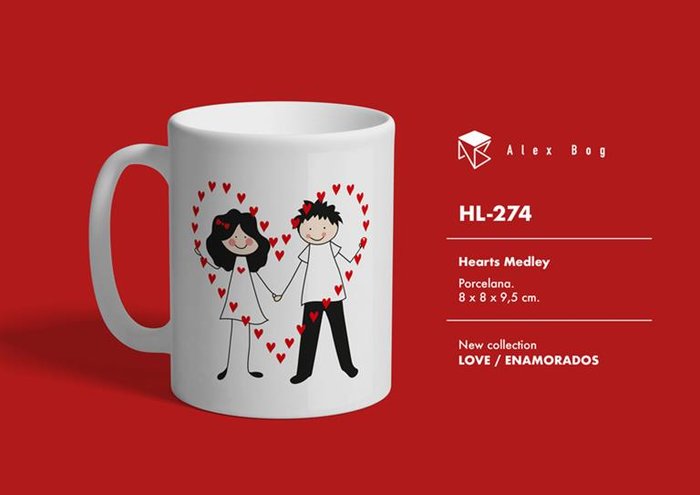 Taza cerámica Enamorados Love Inside Heart ROYMART