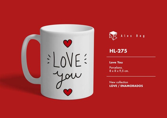 Taza Cerámica Enamorados Love You Roymart
