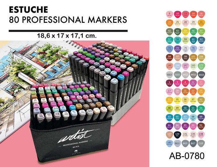 ESTUCHE LUXURY CANVAS GAMA ARTIST 80 COLORES | ROYMART Imagen principal del producto