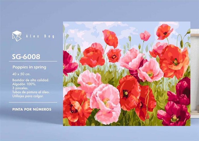 PINTAR POR NUMEROS POPPIES IN SPRING | ROYMART | 1 UNIDAD | 8431234182194 Imagen principal del producto