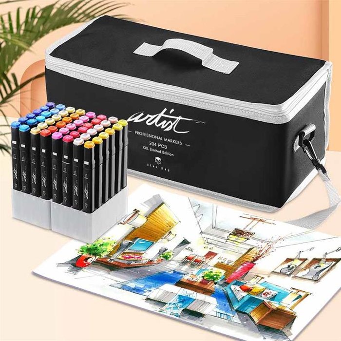 ESTUCHE LUXURY CANVAS GAMA ARTIST 204 COLORES | 1 UNIDADES | (ROYMART) Imagen principal del producto