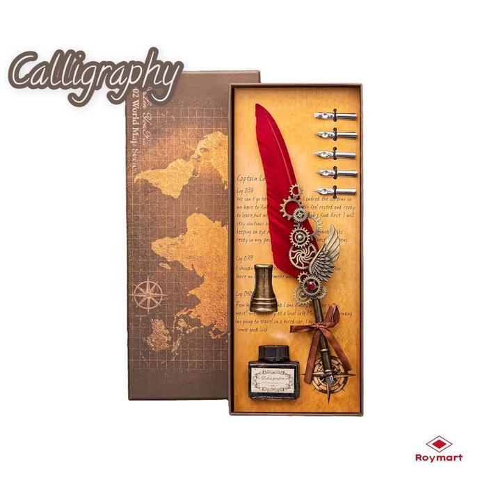 Set Pluma Rotary Masterpiece Calligraphy Surtidos ROYMART