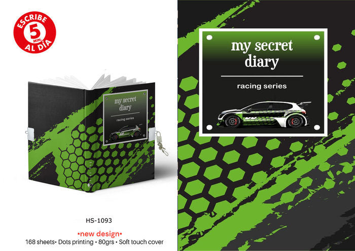DIARIO A5 168H CON CANDADO RACING SERIES | 1 UNIDADES | (ROYMART) Imagen principal del producto