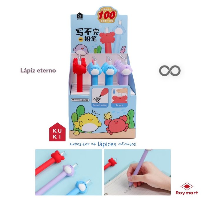 Lápiz Infinito Animales Marinos Pack 24 Roymart Imagen principal del producto