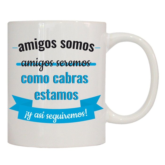TAZA CERAMICA AMIGOS SOMOS AMIGOS SEREMOS | ROYMART | 1 UNIDAD | 8431234191608 Imagen principal del producto