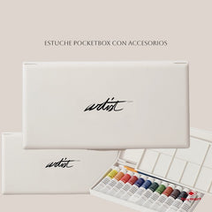 ESTUCHE 15 PIEZAS POCKETBOX ACUARELAS 12 ML | ROYMART