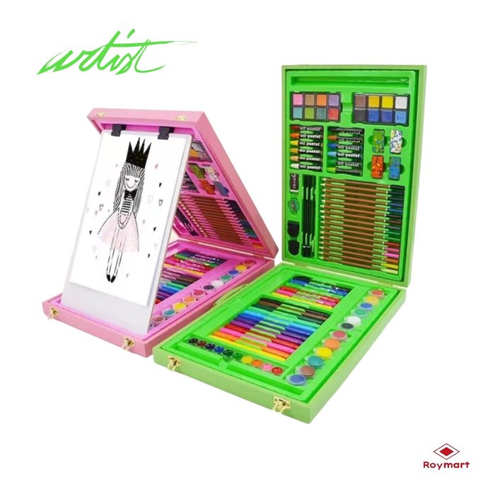 MALETA ART STUDIO ARTIST 100 PIEZAS MADERA VERDE | ROYMART Imagen principal del producto