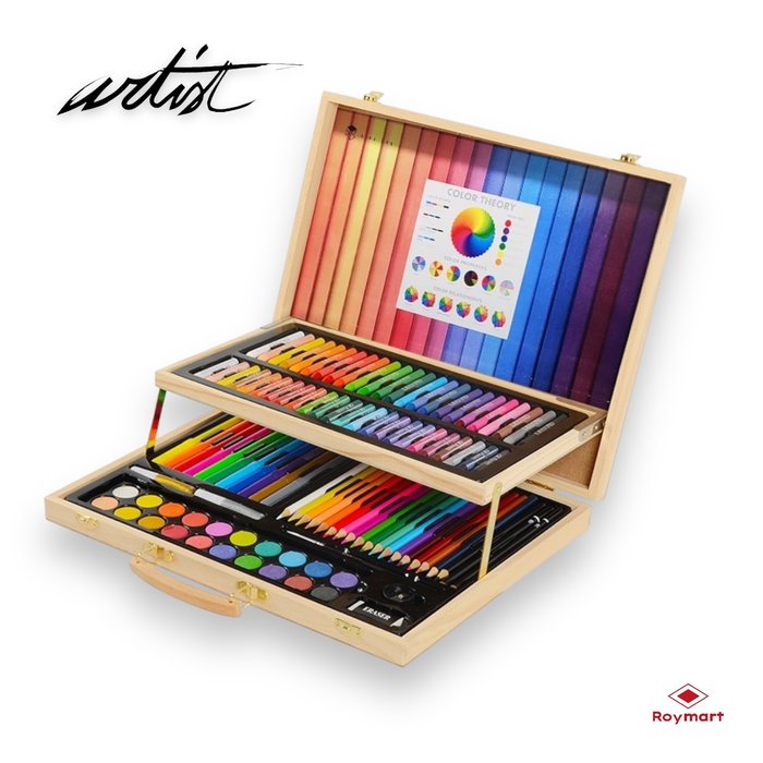 Maleta Art Studio Artist 106 piezas madera dos pisos ROYMART Imagen principal del producto