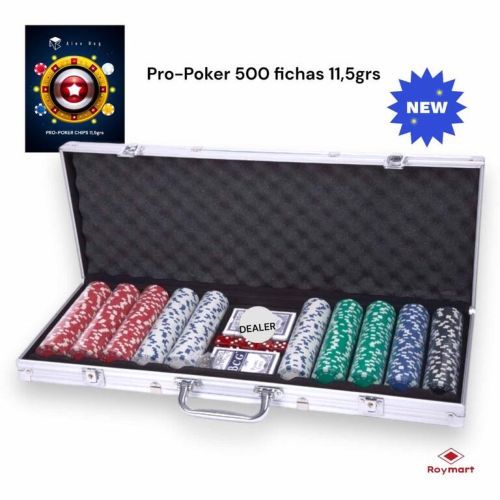 Maleta de aluminio juego poker 500 fichas Roymart