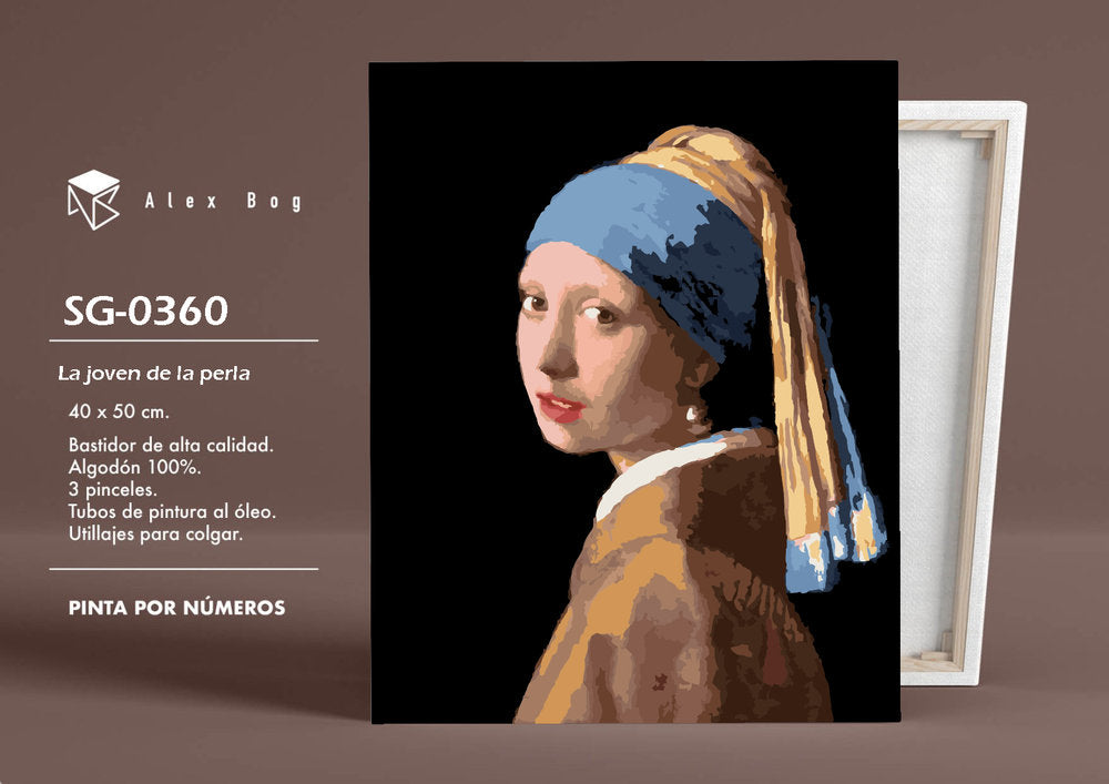 PINTAR POR NUMEROS LA NIÑA DE LA PERLA | ROYMART | 1 UNIDAD | 8431234196658 Imagen principal del producto