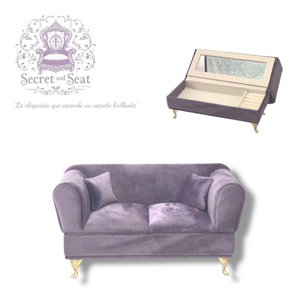 Mini Sofa Secret & Seat Joyero Light Purpule ROYMART
