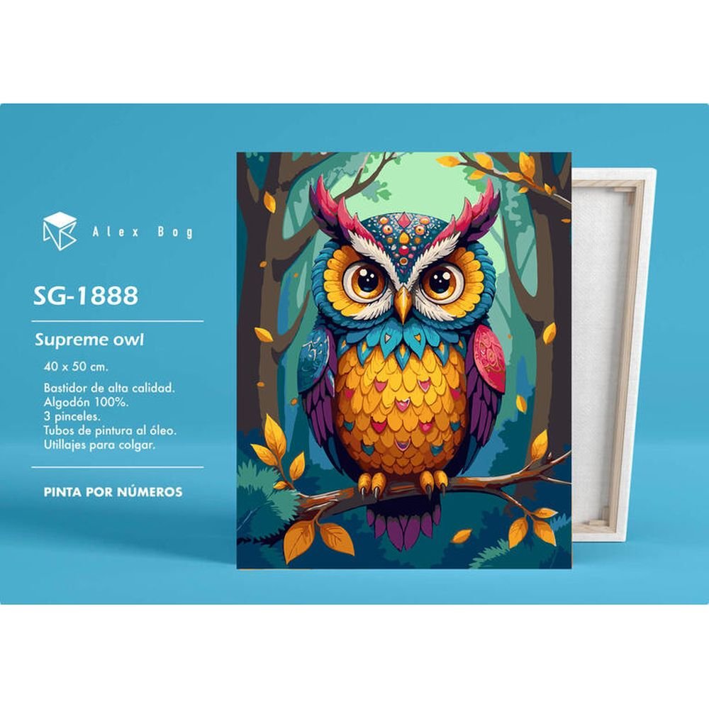 PINTAR POR NUMEROS SUPREME OWL | ROYMART | 1 UNIDAD | 8431234197747 Imagen principal del producto