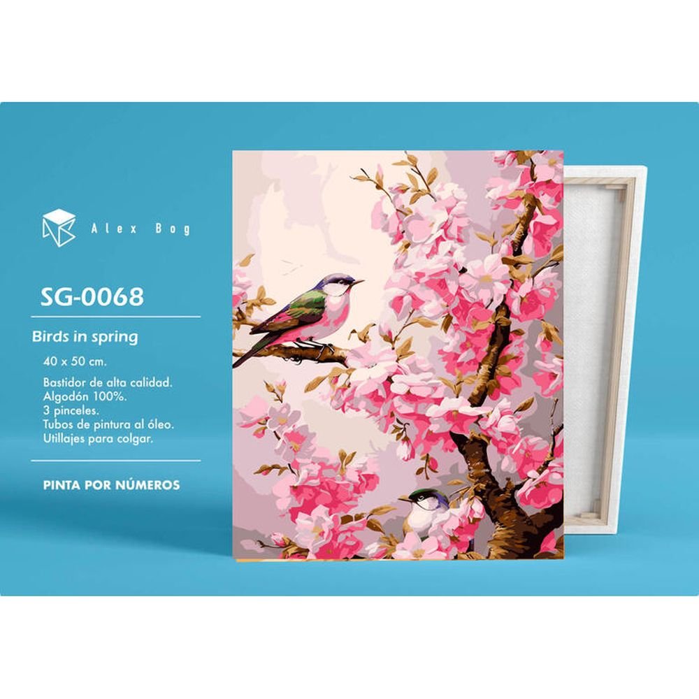 PINTAR POR NUMEROS BIRDS IN SPRING | ROYMART | 1 UNIDAD | 8431234197891 Imagen principal del producto