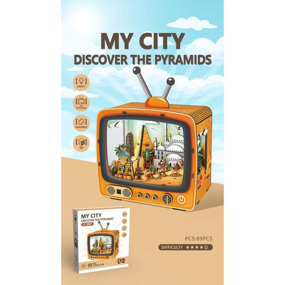 Maqueta Madera 89 Piezas My City Pyramids Roymart