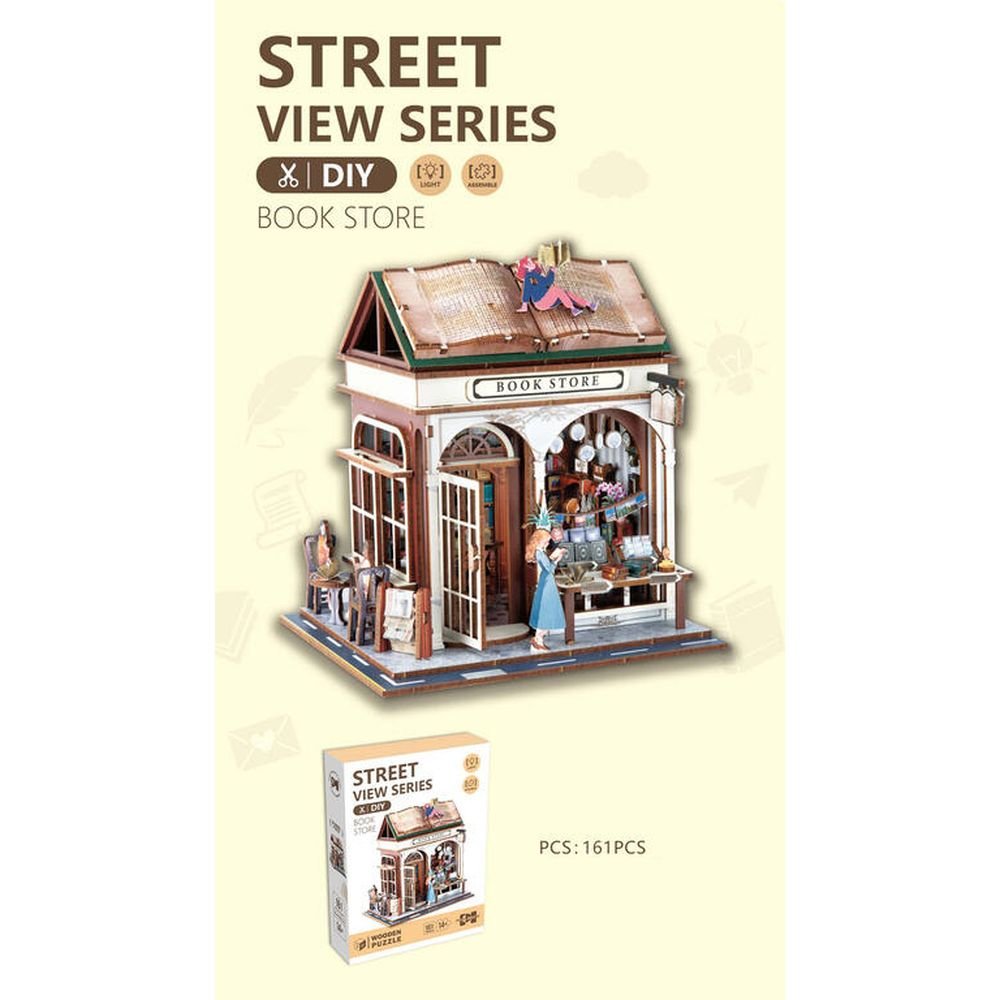 MAQUETA MADERA 161 PIEZAS STREET BOOK SHOP | ROYMART | 1 UNIDAD | 8431234198072 Imagen principal del producto