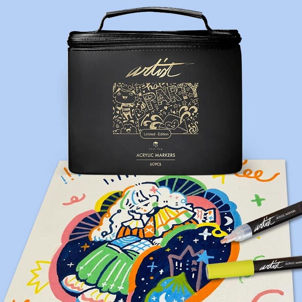Estuche 60 rotuladores acrílicos Gama Artist Roymart