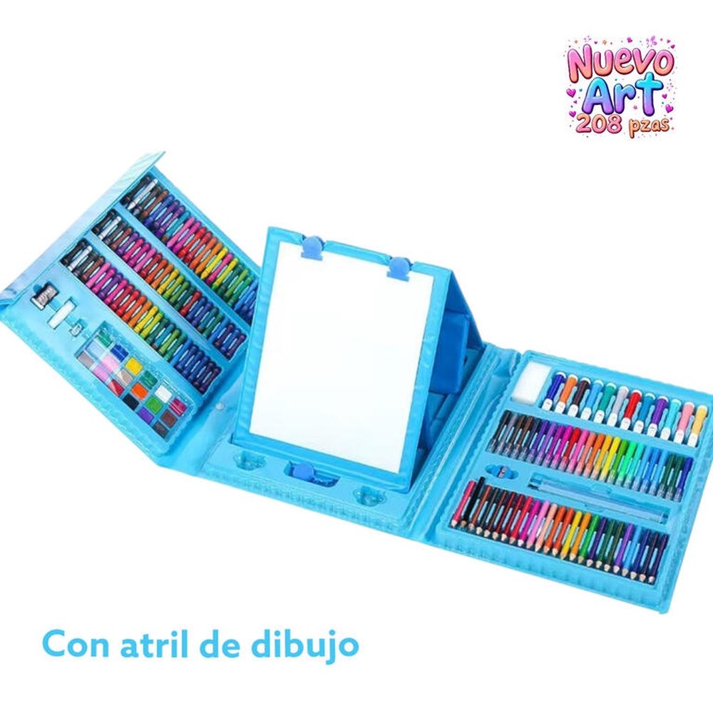 Mega Set Dibujo 208 Piezas Atril Azul Roymart Imagen principal del producto