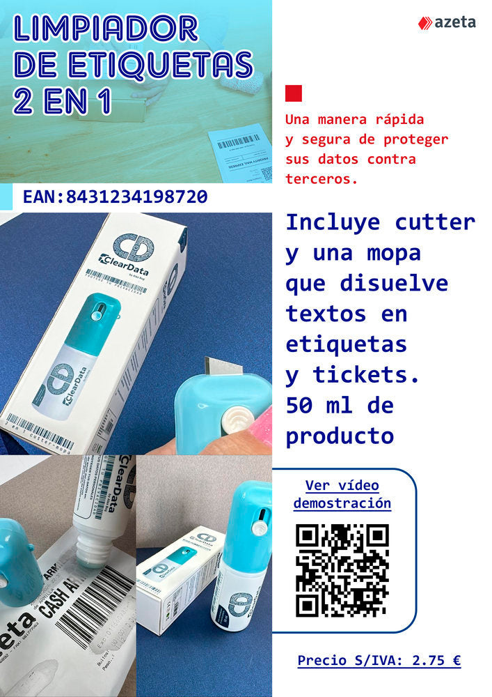 Limpiador de Etiquetas 2 en 1 ROYMART