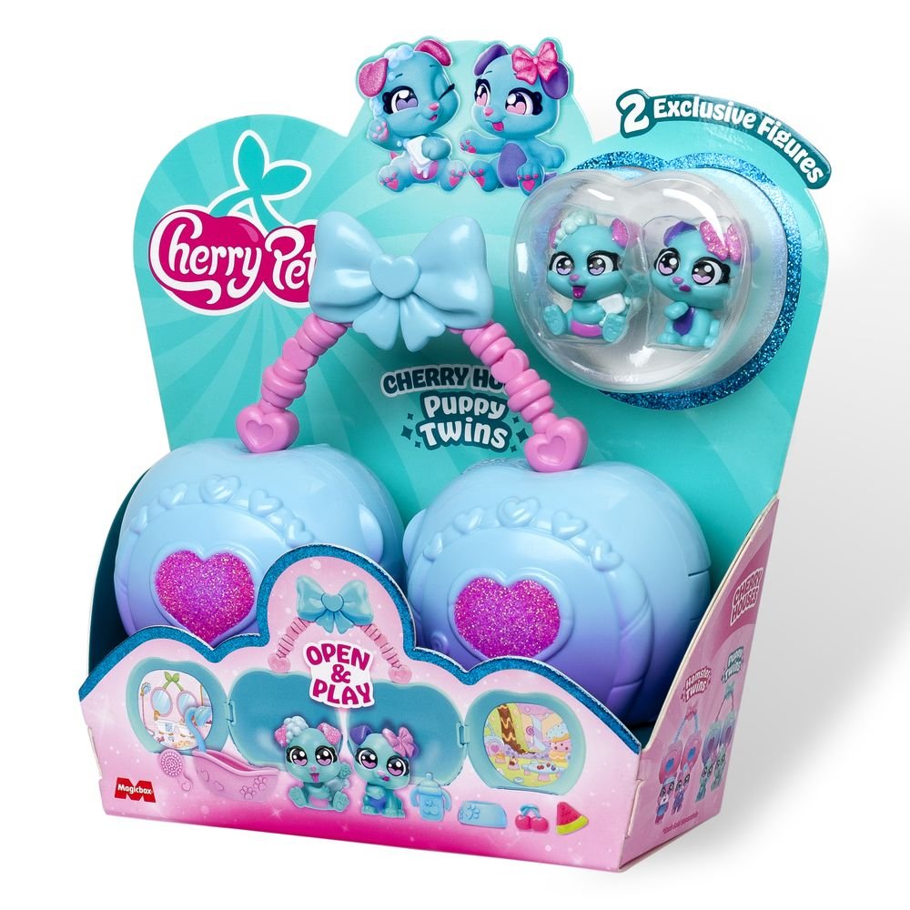 Cherry House Puppy Twins Cherry Pets Pack de Juguetes para Niños