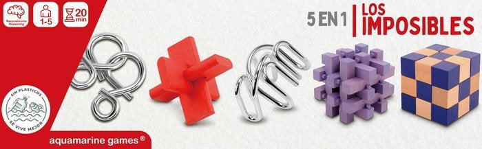 JUEGO LOS IMPOSIBLES 5 EN 1 | AQUAMARINE GAMES | 1 UNIDAD | 8432026202434