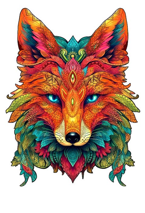 PUZZLE ANIMAL WOOD PUZZLE FOX | AQUAMARINE GAMES | 1 UNIDAD | 8432026203080