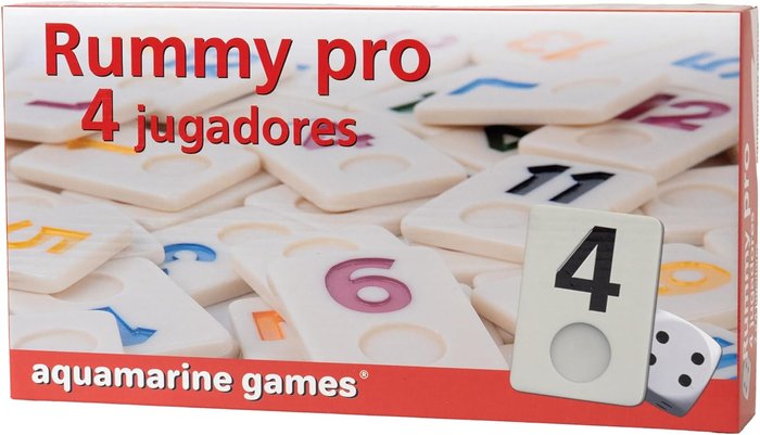 Rummy Pro 4 Jugadores Lata Aquamarine Imagen principal del producto