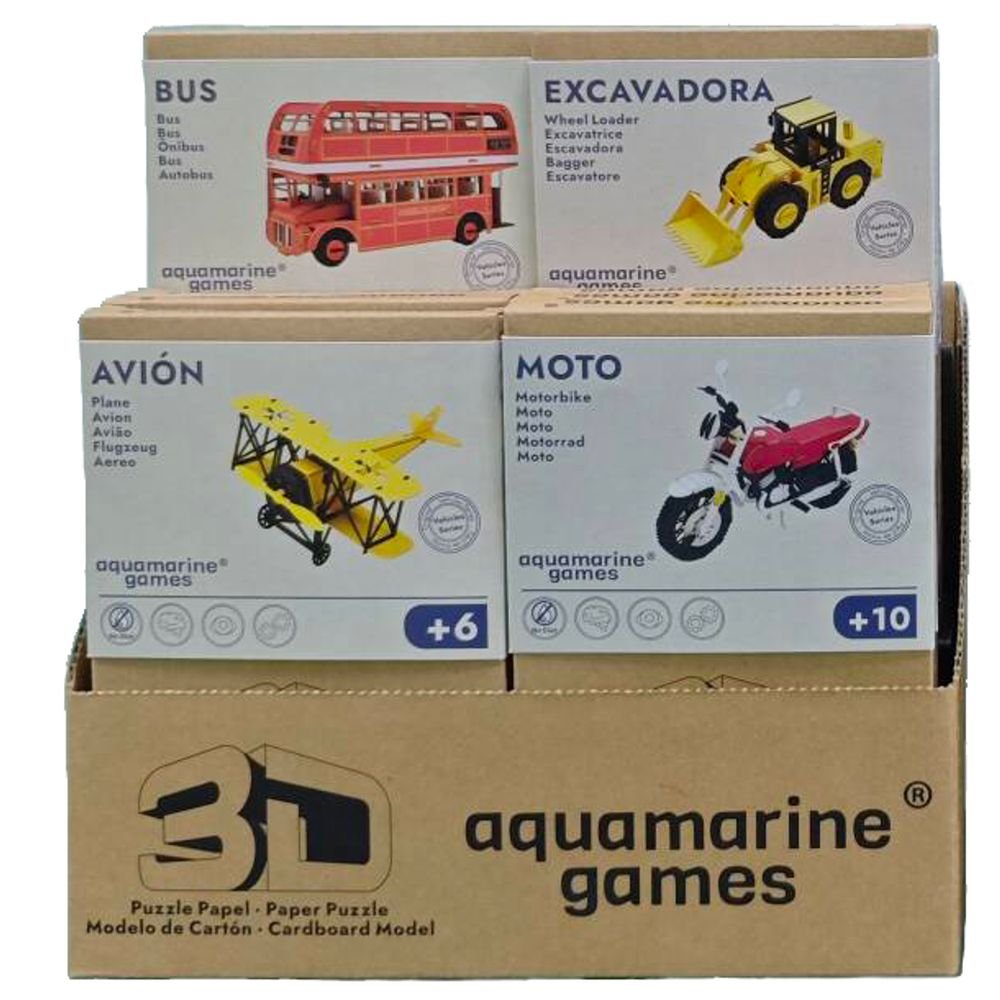 Puzzle Papel 3D Vehicles Paper Puzzle 3D Surtido Aquamarine Games