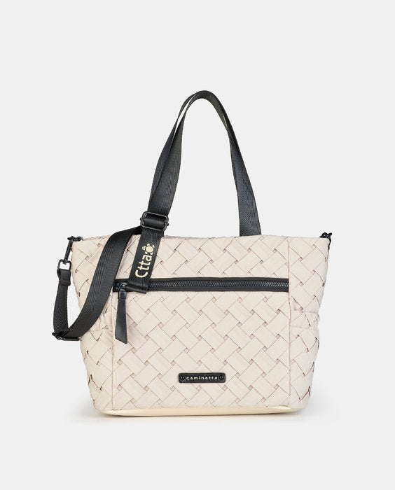 BOLSO SHOPPER BANDOLERA Y ASAS BATUKA ARENA 31 X 27 CM | CAMINATTA | 1 UNIDAD | 8432077121388
