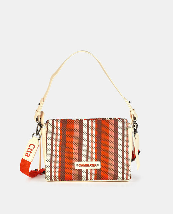 BOLSO BANDOLERA CON ASA HOMBRO CUMBIA CUERO 25 X 18 CM | CAMINATTA | 1 UNIDAD | 8432077123245