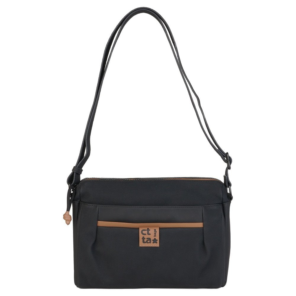 BOLSO BANDOLERA ALEXAINDRE NEGRO 27X19X8 | CAMINATTA | 1 UNIDAD | 8432077123931 Imagen principal del producto