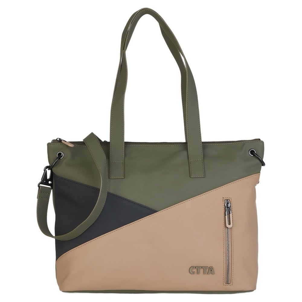 BOLSO SHOPPER CON ASA HOMBRO Y BANDOLERA UNAMUNO KAKI 35X28X | CAMINATTA | 1 UNIDAD | 8432077124907 Imagen principal del producto