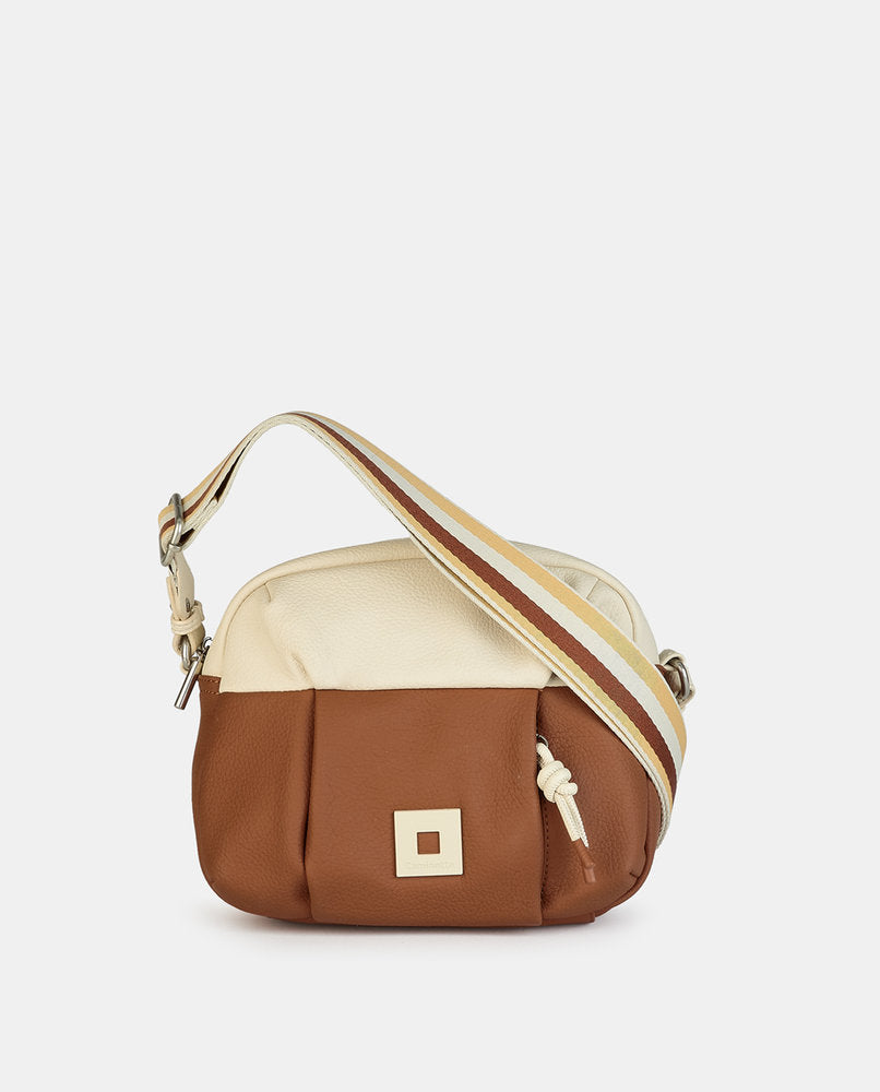 Bolso bandolera pequeño Azzurra cuero 23x20 Imagen principal del producto