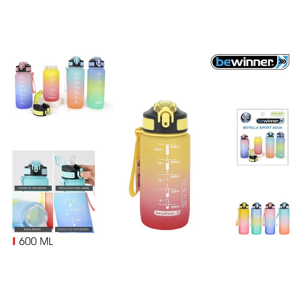 Botella Sport Multicolor 600ml Bewinner Surtido Imagen principal del producto