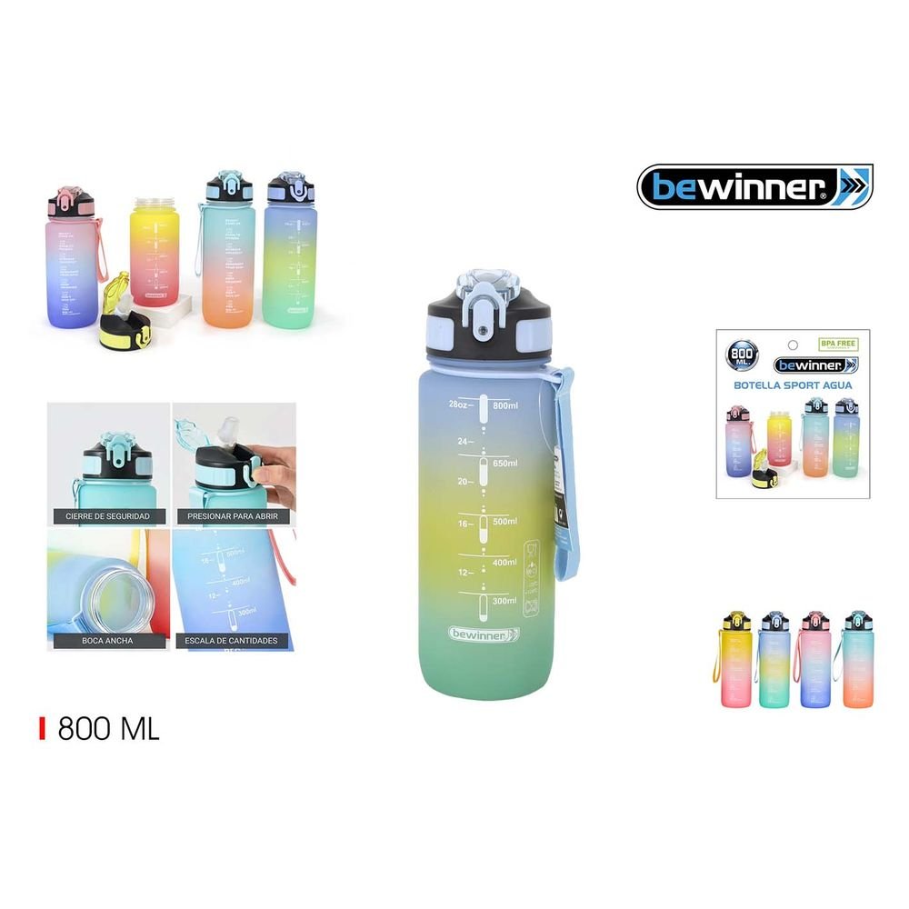 Botella Sport Multicolor 800ml Bewinner surtido Imagen principal del producto