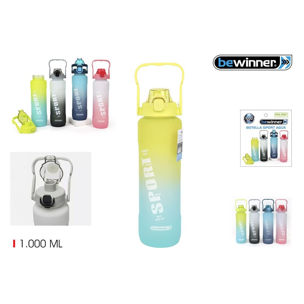 Botella Sport Multicolor Asa Rigida 1000ml Bewinner Imagen principal del producto