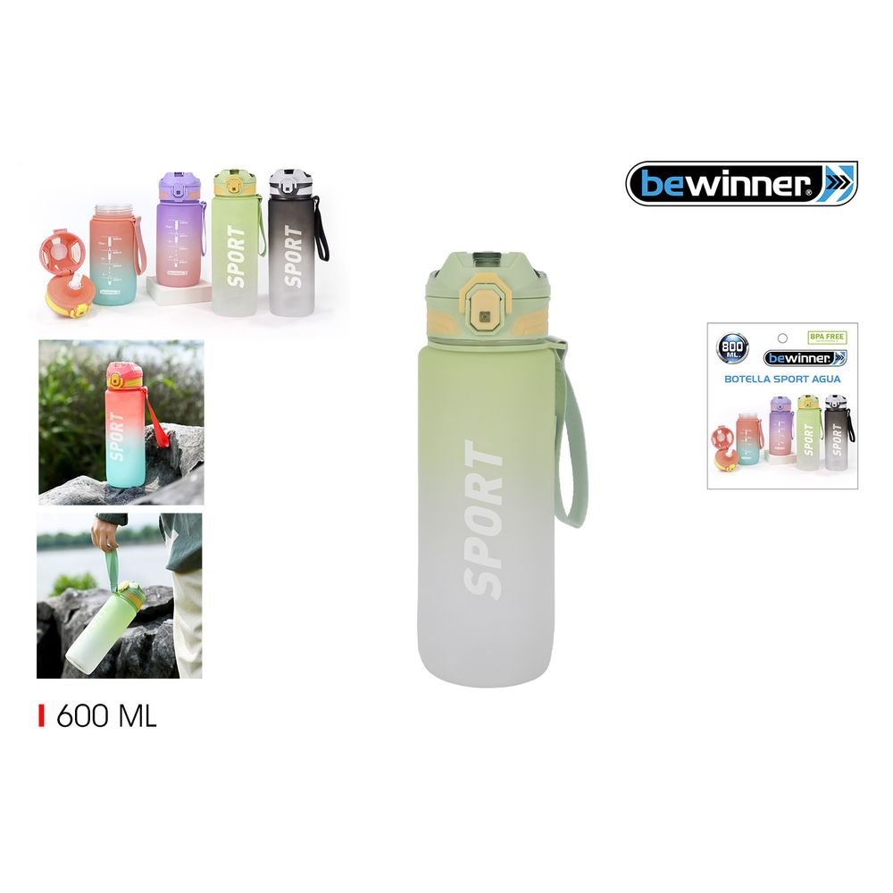 Botella Sport Multicolor Pajita 800 ml Bewinner Imagen principal del producto