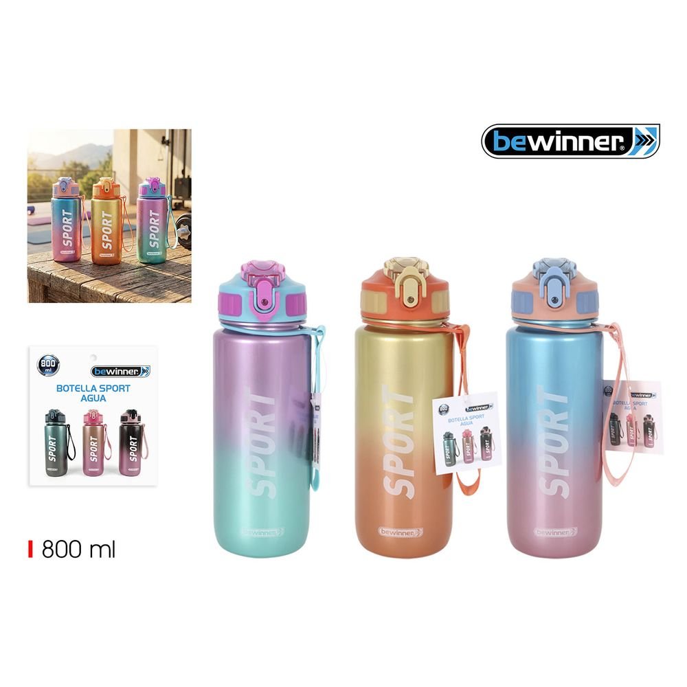 Botella Sport Metalizada 800ml Bewinner Imagen principal del producto