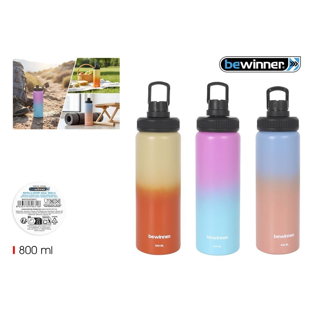Botella Agua Aluminio Bicolor 800 Bewinner Surtido Imagen principal del producto