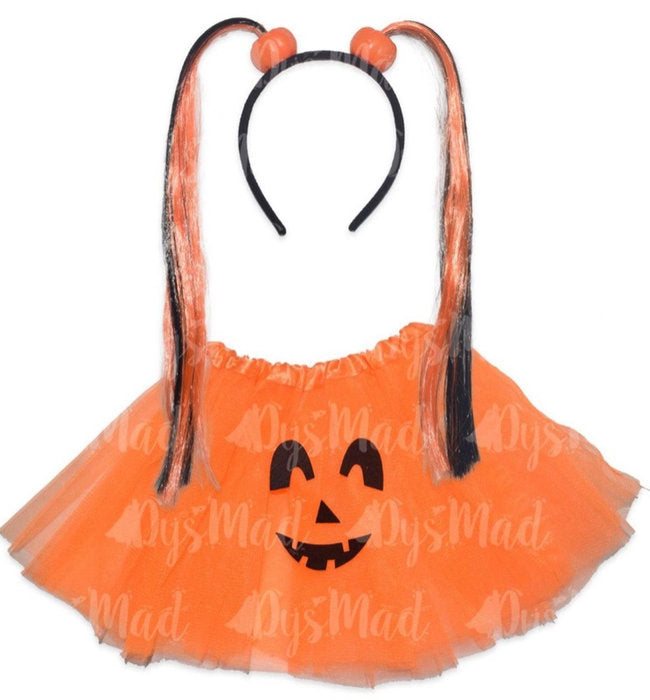 CONJUNTO INFANTIL CALABAZA TUTU + DIADEMA HALLOWEEN | LA CASA DE LOS DISFRACES | 1 UNIDAD | 8434654133852